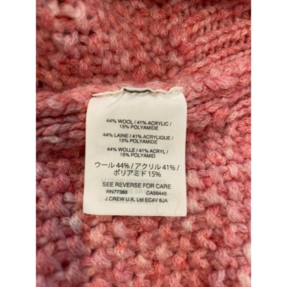 J.CREW COLLECTION PINK MARLED CABLE KNIT SWEATER - Picture 4 of 6